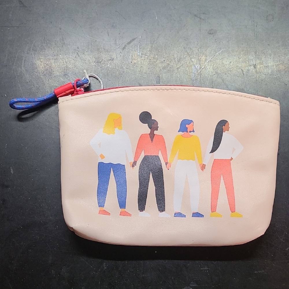 IPSY Glam Bag Cream with Colorful 4 Women Design